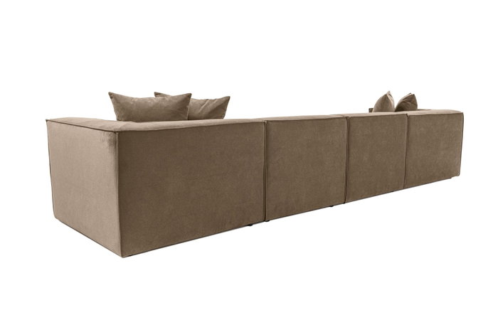 Atelier Del Sofa Sora Sofá Esquinero con Pouf - Marrón Atelier Del Sofa Sora Sofá Esquinero con Pouf - Marrón